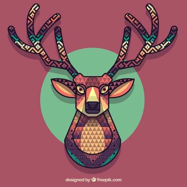 Polygonal Colorful Reindeer Vector | Free Download