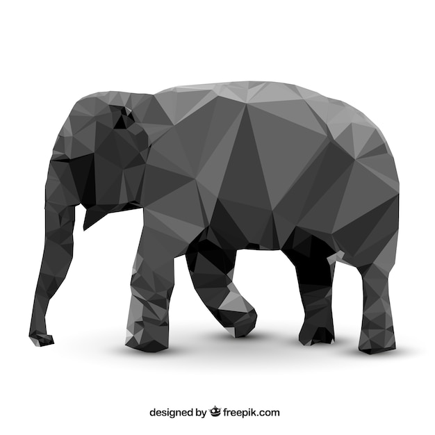 Download Premium Vector | Polygonal elephant