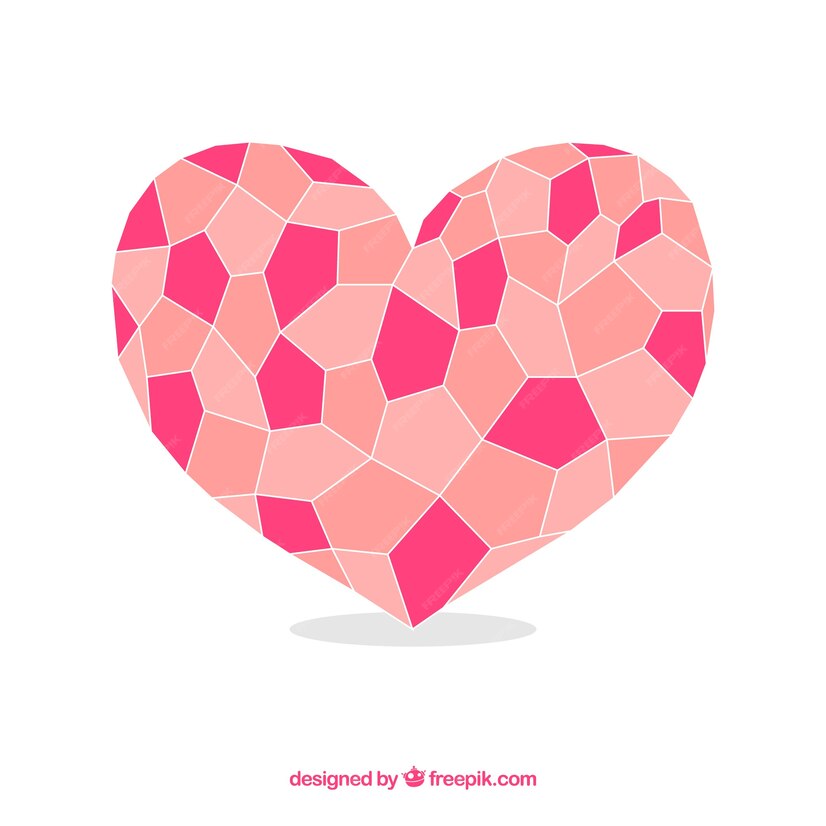 Free Vector | Polygonal heart