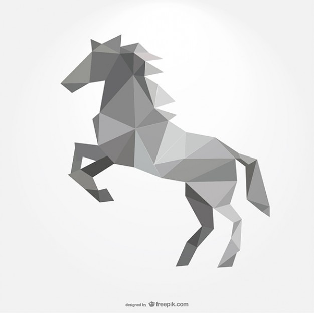 Polygonal horse forming by triangles