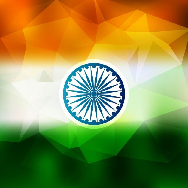 Download Polygonal indian flag design | Free Vector