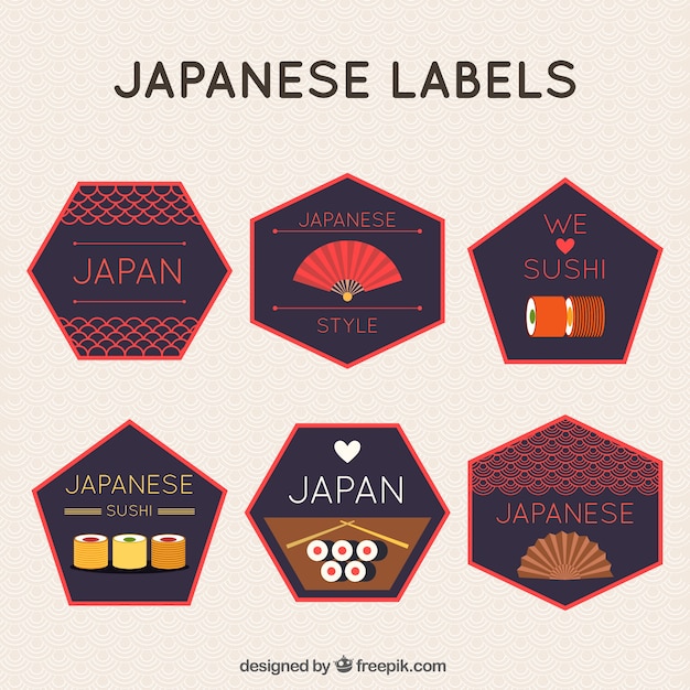 Japanese Labels Collection Vector Free Download - vrogue.co