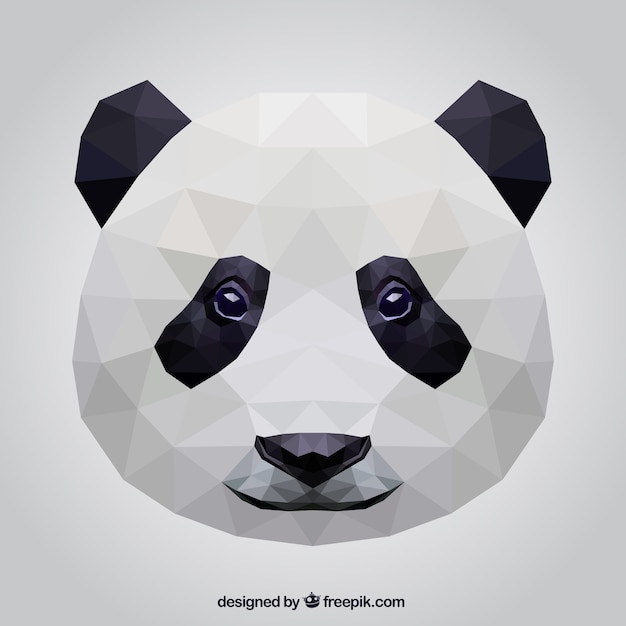 Polygonal panda bear Vector | Premium Download