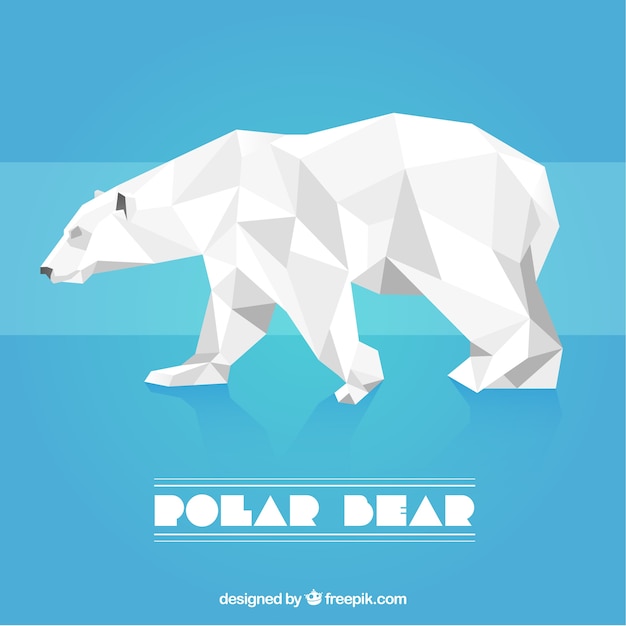 Download Polygonal polar bear | Free Vector