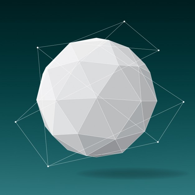 Polygonal sphere design Vector | Free Download