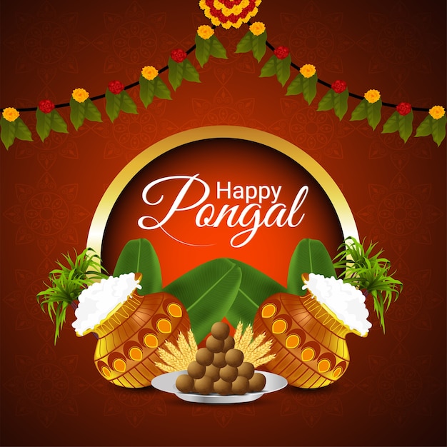 Premium Vector | Pongal Celebration Banner Or Poster Concept