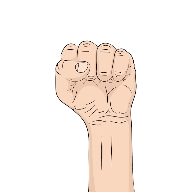 Premium Vector | Pop art fist . illustration.