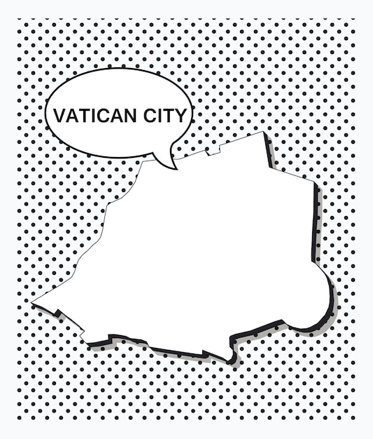 Premium Vector Pop Art Map Of Vaticancity