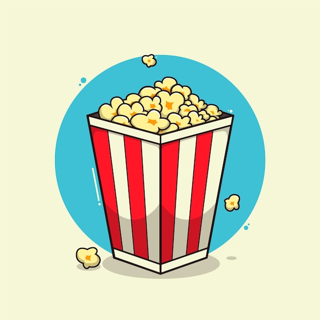 popcorn illustration vector free download