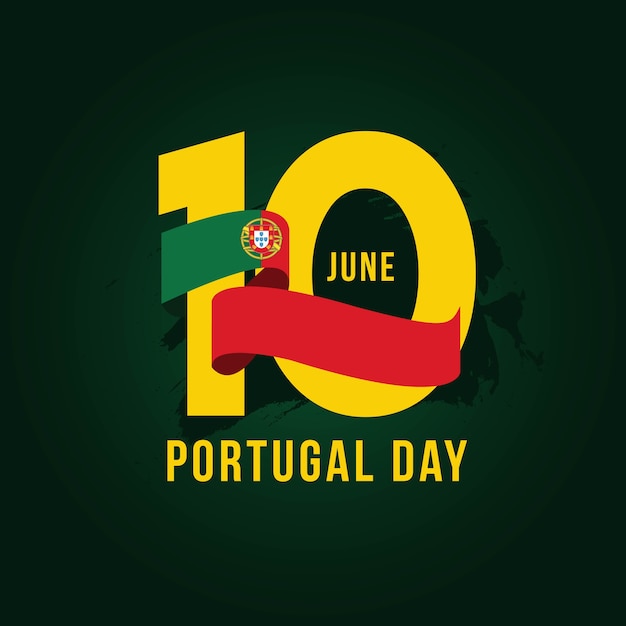 Portugal day vector template design illustration Premium Vector