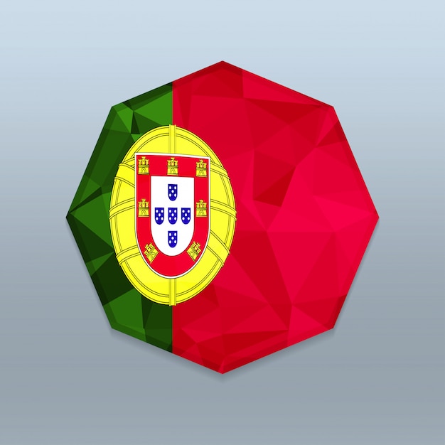 Download Premium Vector | Portugal flag with octagone design vector