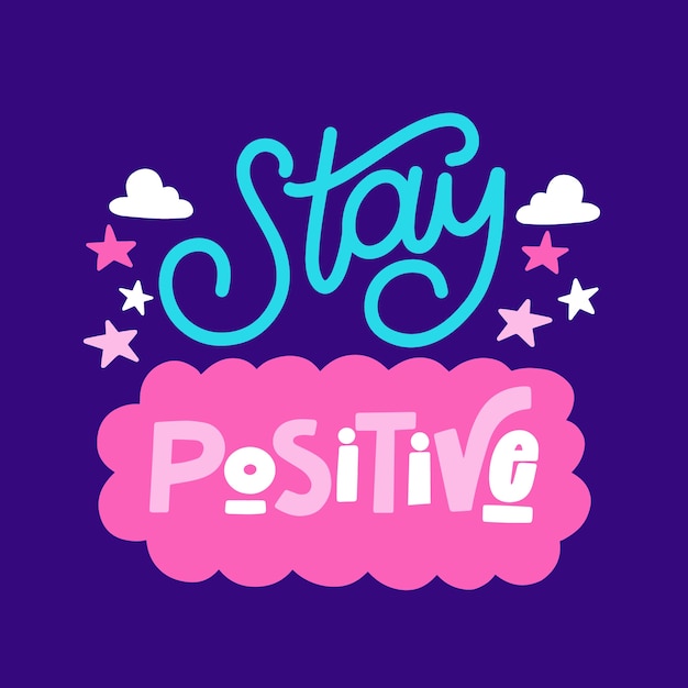 Free Vector | Positive mind lettering design