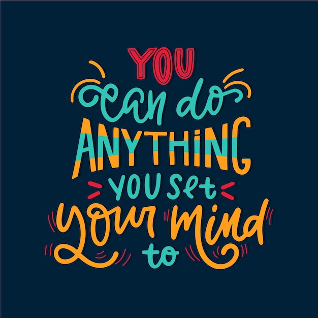 Free Vector | Positive mind message lettering design