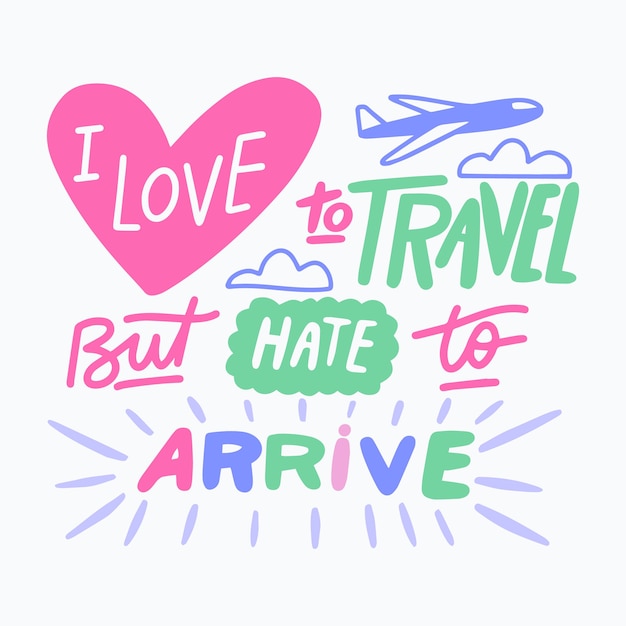 Download Positive quote with traveling theme | Free Vector