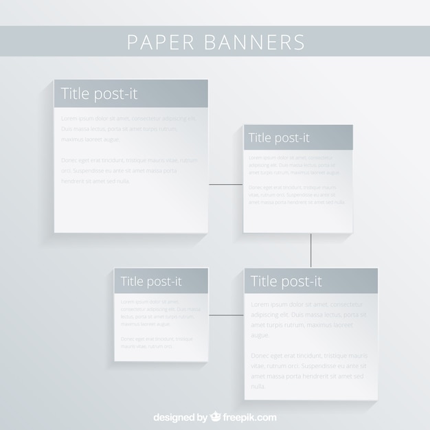 Post it template Vector Free Download