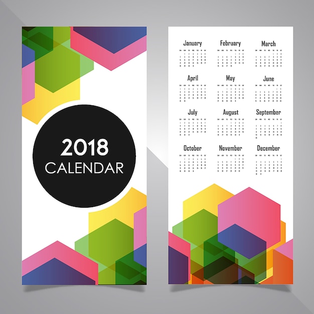 Free Vector Poster design calendar