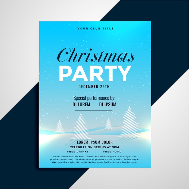 Poster design for christmas celebration party Vector | Free Download
