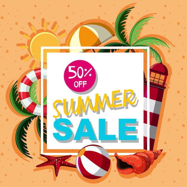 Premium Vector | Poster design for summer sale