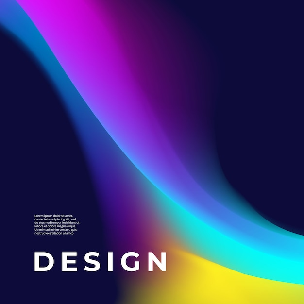 Poster design with abstract shape Premium Vector