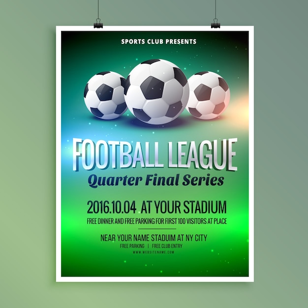 Poster for the football league