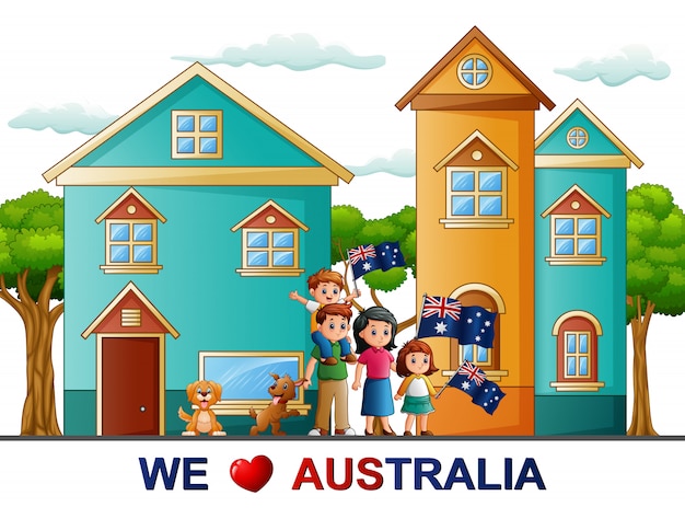 Download Poster of happy family celebration a australia day ...