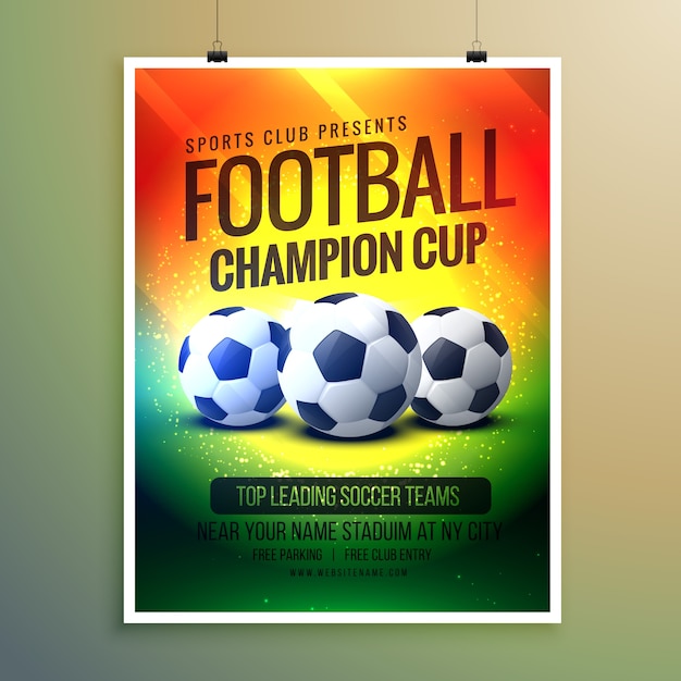Poster with soccer balls