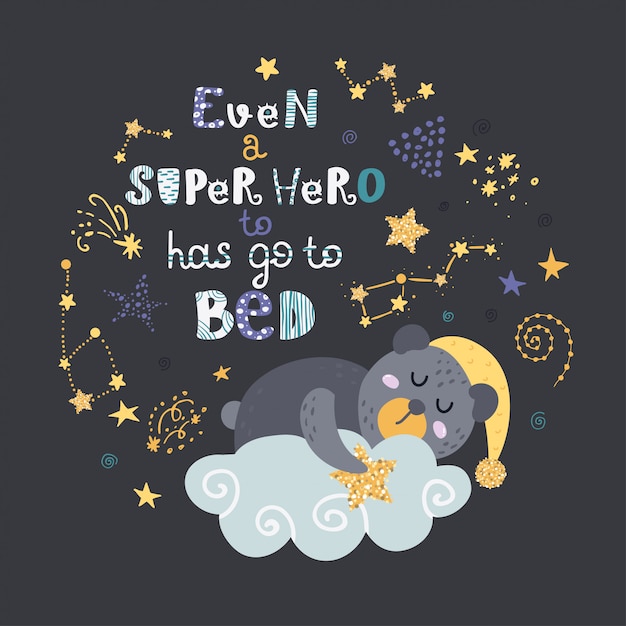 teddy bear with stars