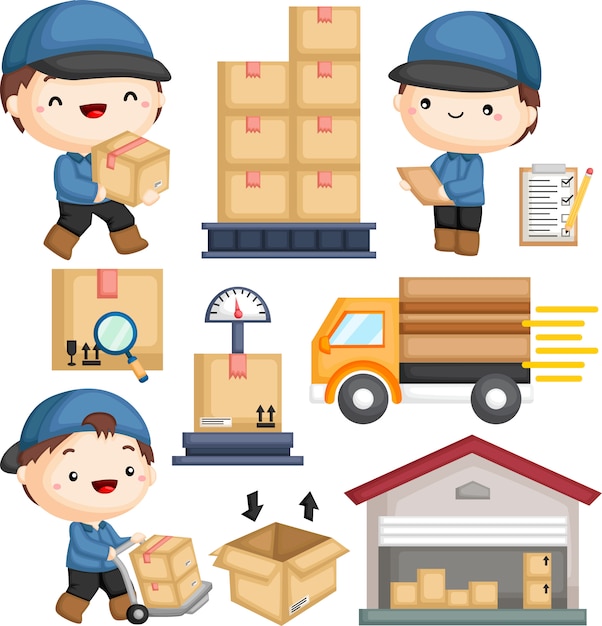 Download Postman delivery package Vector | Premium Download