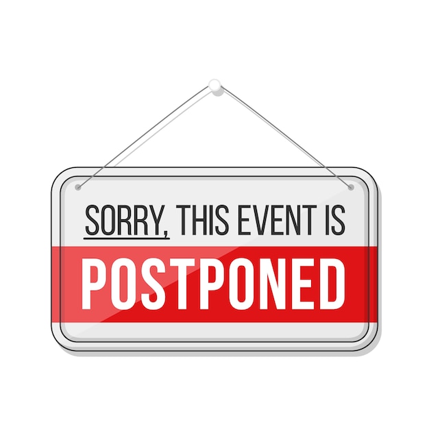 free-vector-postponed-sign-concept
