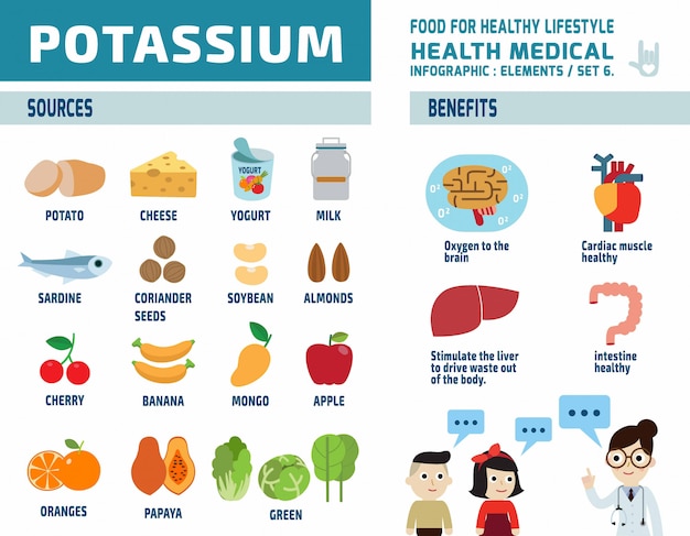 Premium Vector | Potassium. infographic elements. health care concept ...