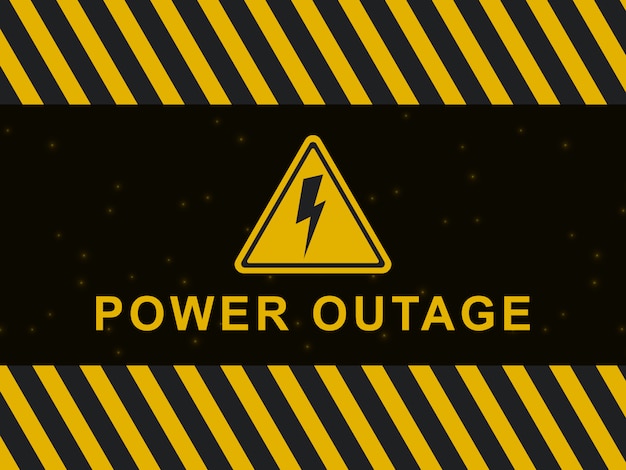 Premium Vector | Power outage warning. power outage icon and sign on a