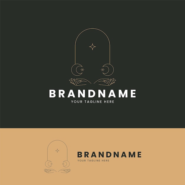 Premium Vector | Praying hand minimalist logo design template