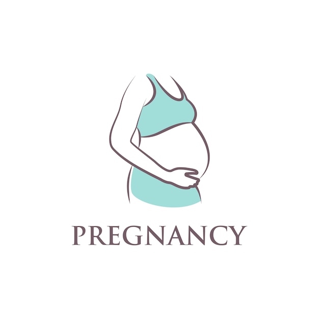 Premium Vector | Pregnancy logo pregnant woman maternal vector illustration