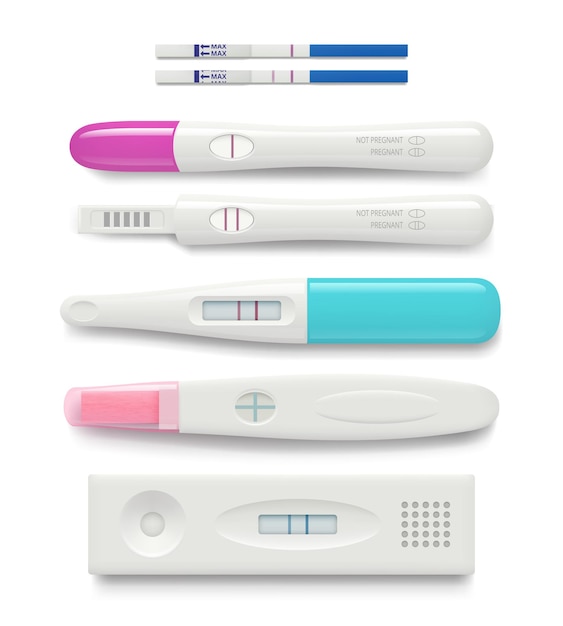 Premium Vector Pregnancy Test Female Negative Or Positive Test Good Ovulation Feminine Healthcare Vector Realistic Pictures Illustration Pregnancy Test Female Planning Medical Positive