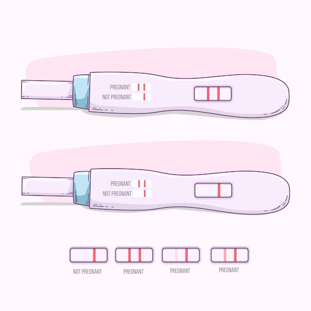 Free Vector Pregnancy test illustration concept