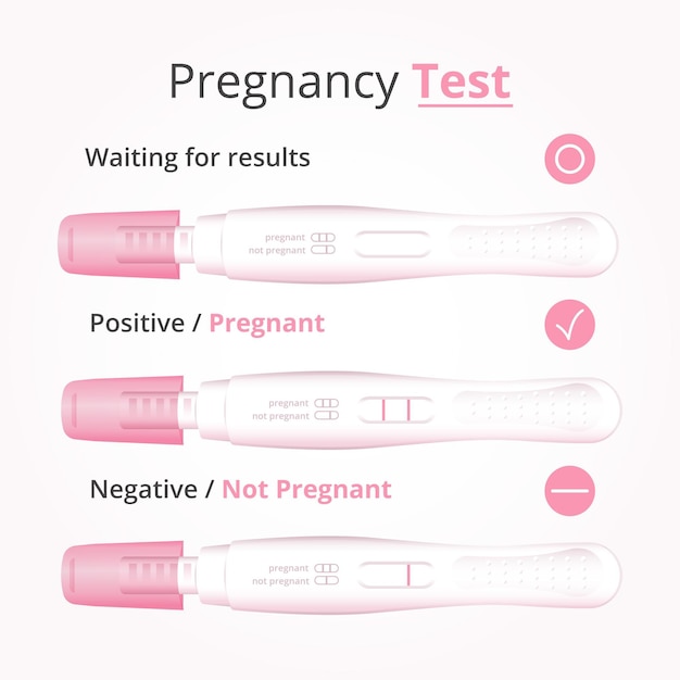 Free Vector | Pregnancy test results reading