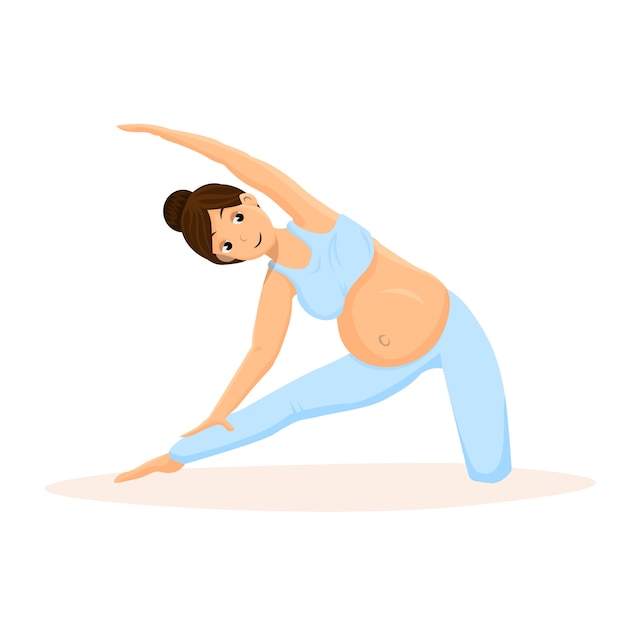 Premium Vector | Pregnancy yoga training