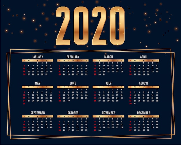 Free Vector Premium calendar design template