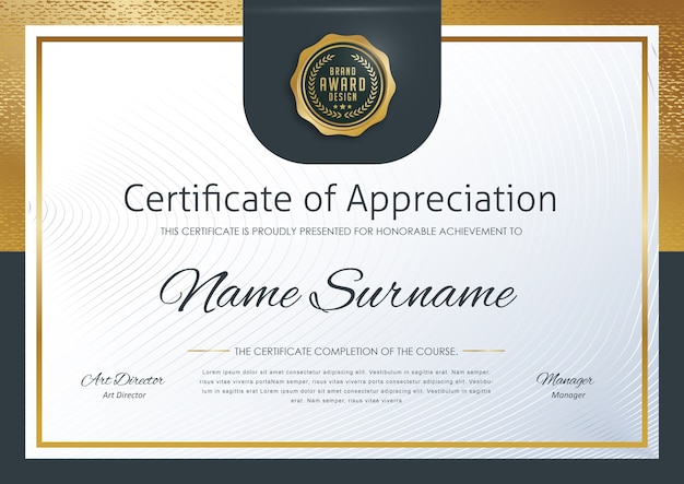 Download Premium Vector | Premium certificate diploma template