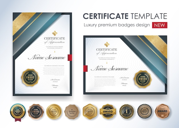 Download Premium Vector | Premium certificate diploma template