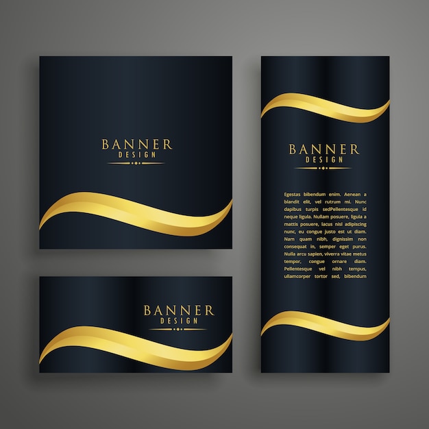 Luxury Wavy Banner Design