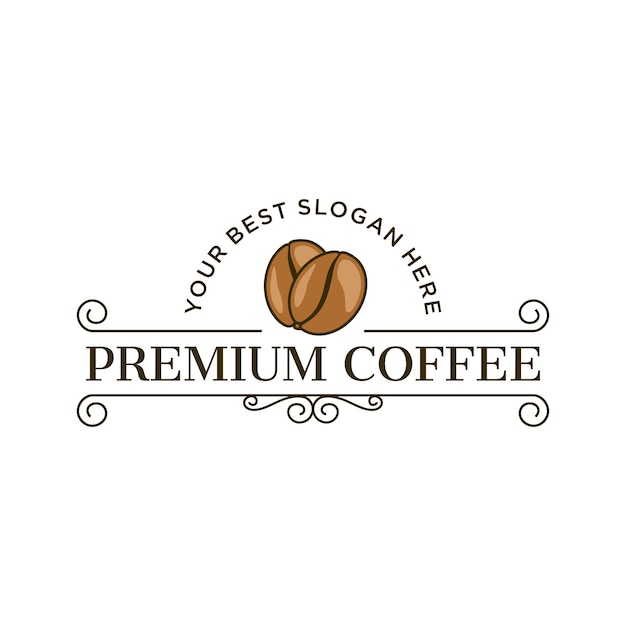 Download Free Premium Coffee Logo With Vintage Style Premium Vector Use our free logo maker to create a logo and build your brand. Put your logo on business cards, promotional products, or your website for brand visibility.