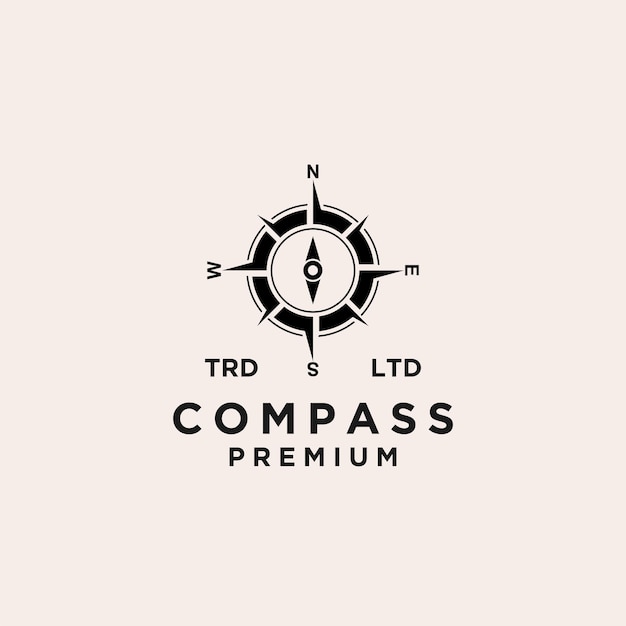 Premium Vector | Premium Compass Vector Black Logo Icon Design