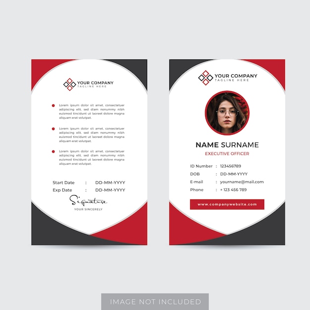 Employee Identity Card Template from image.freepik.com