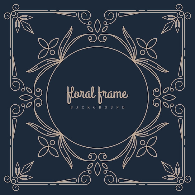 Premium Vector | Premium floral frame background