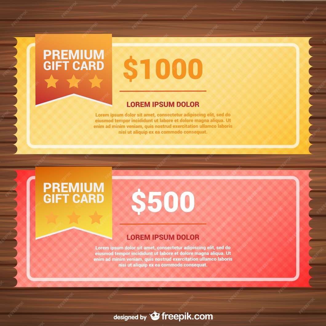 Free Vector Premium gift card templates