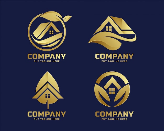 Download Free Premium Gold Eco House Logo Template For Company Premium Vector Use our free logo maker to create a logo and build your brand. Put your logo on business cards, promotional products, or your website for brand visibility.