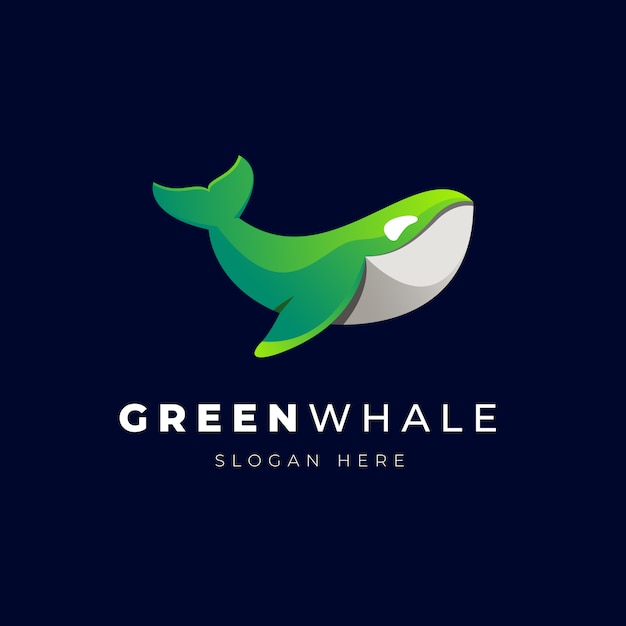 Premium Vector | Premium illustration of colorful abstract whale logo