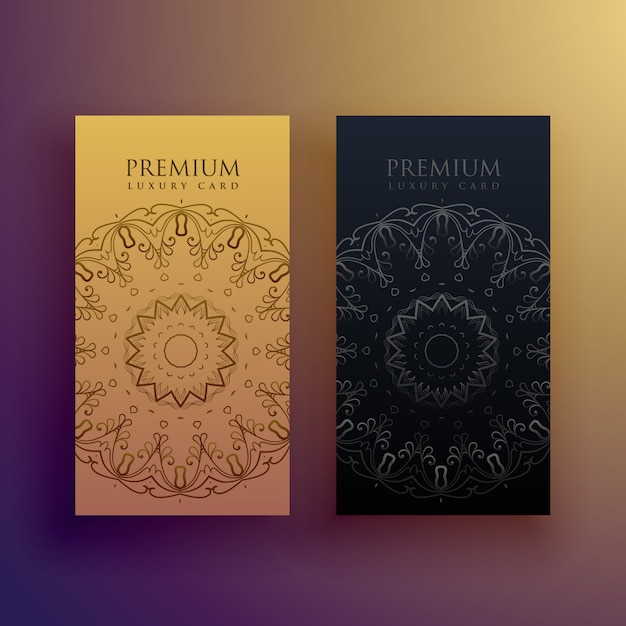 Free Vector | Premium mandala card design decoration