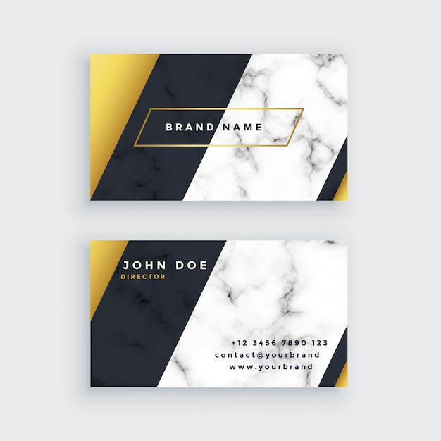 Premium marble business card design